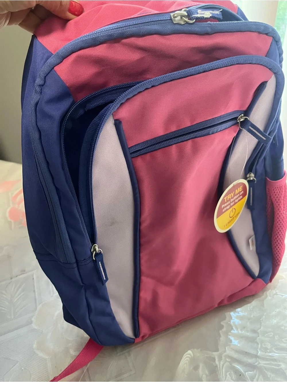 Circo Purple Kids Backpack with Light Pink Trim
